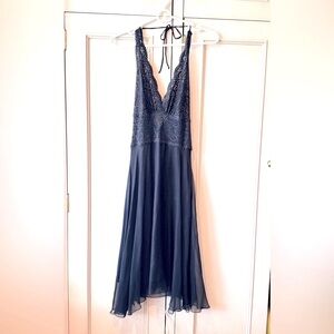 Bebe Vintage Black lace halter dress. It is in excellent condition. S/M